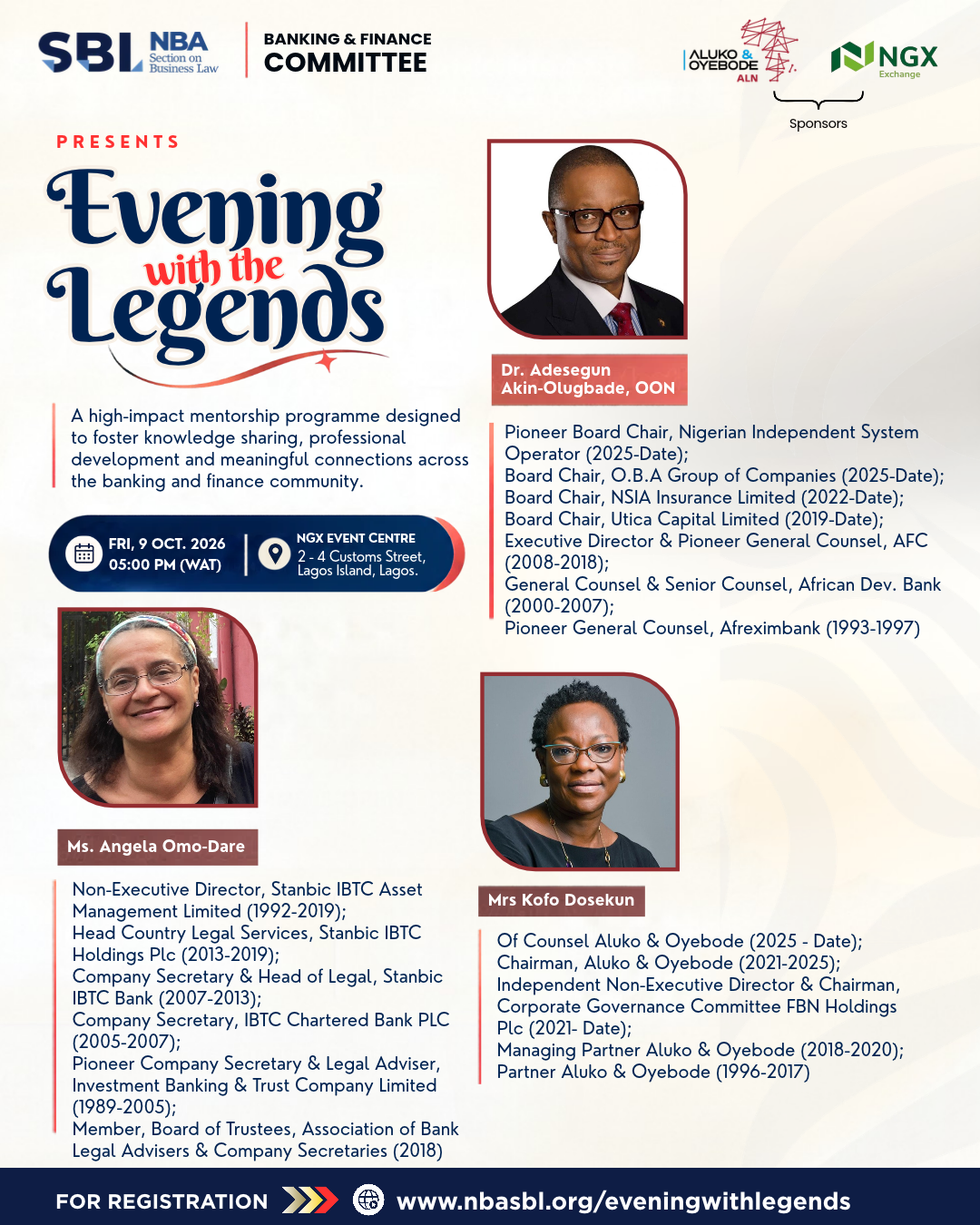 NBA-SBL Evening with Legends Banner